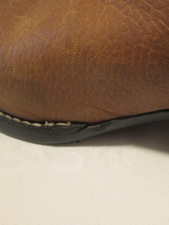 Vtg Tony Lama Cowboy Boots Mens 10 D Style 2005 Two Tone Black & Brown Leather